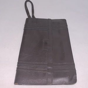 Vintage Brown Leather Clutch
